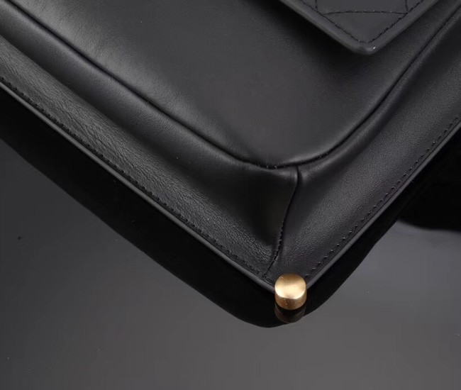 Chanel flap bag Calfskin & Gold-Tone Metal A57553 black