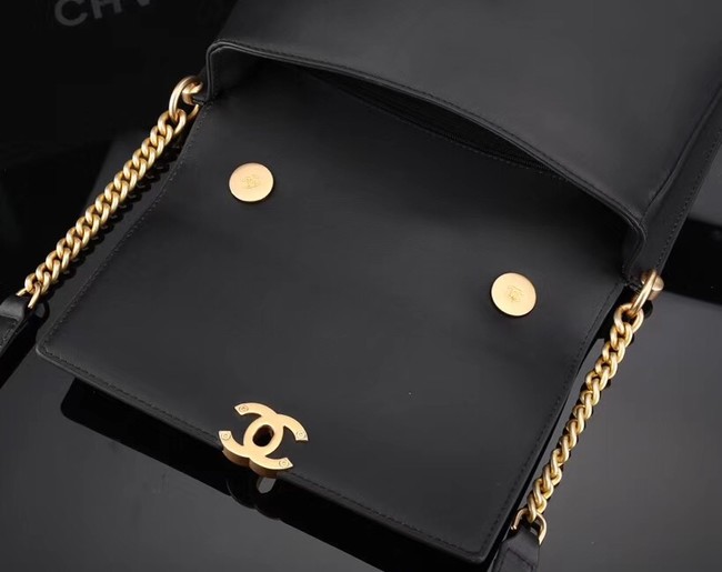 Chanel flap bag Calfskin & Gold-Tone Metal A57553 black