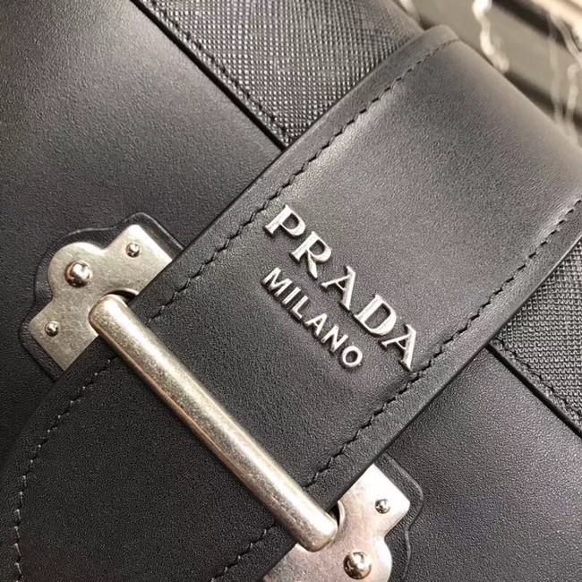 Prada Cahier leather bag 1BD045 black