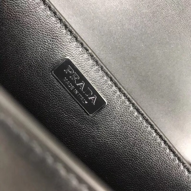Prada Cahier studded leather bag 1BD045-1 black
