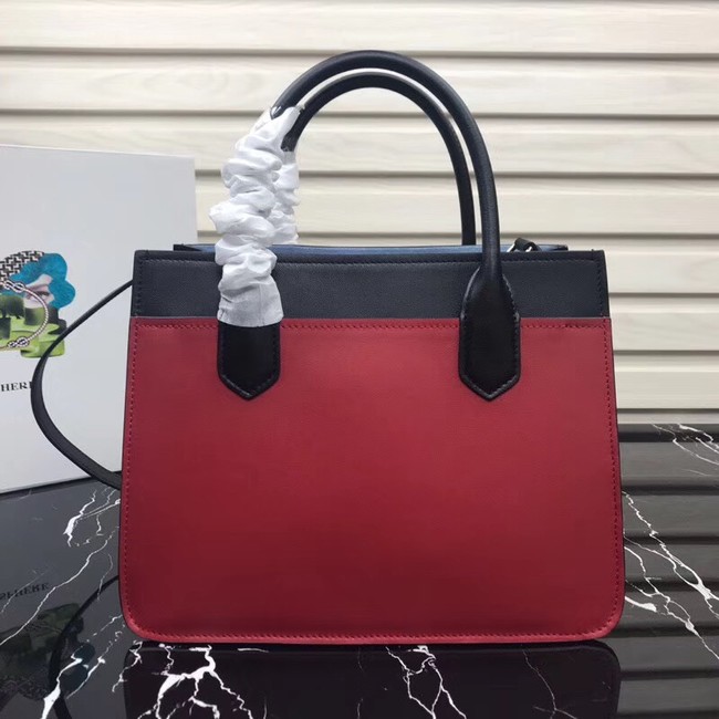 Prada Dual calf leather bag 1BA178 red&black