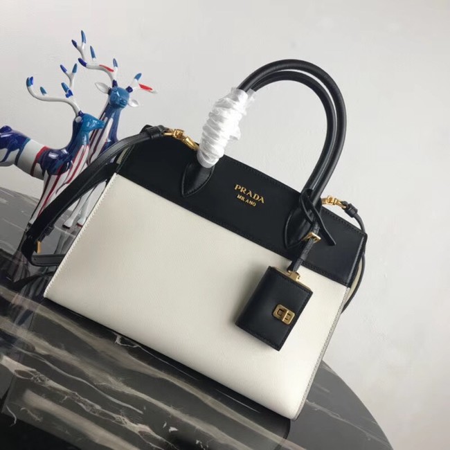 Prada Esplanade Bag 1BA046 white&black