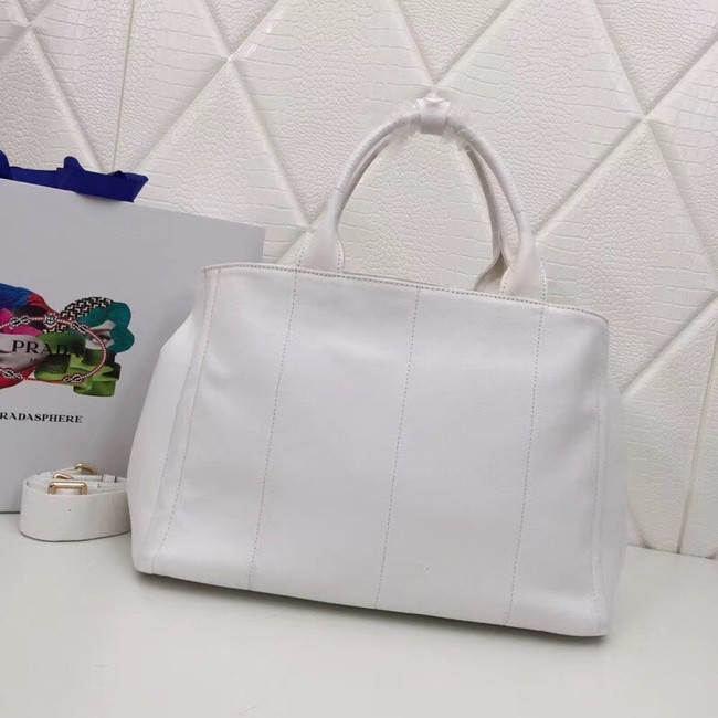 Prada Fabric Printed Tote BN2439 white