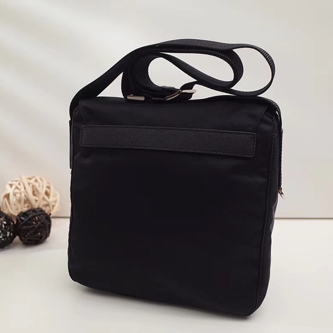 Prada Nylon and leather shoulder bag BT8994 black