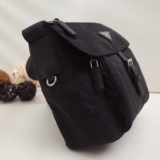 Prada Nylon and leather shoulder bag BT8994 black