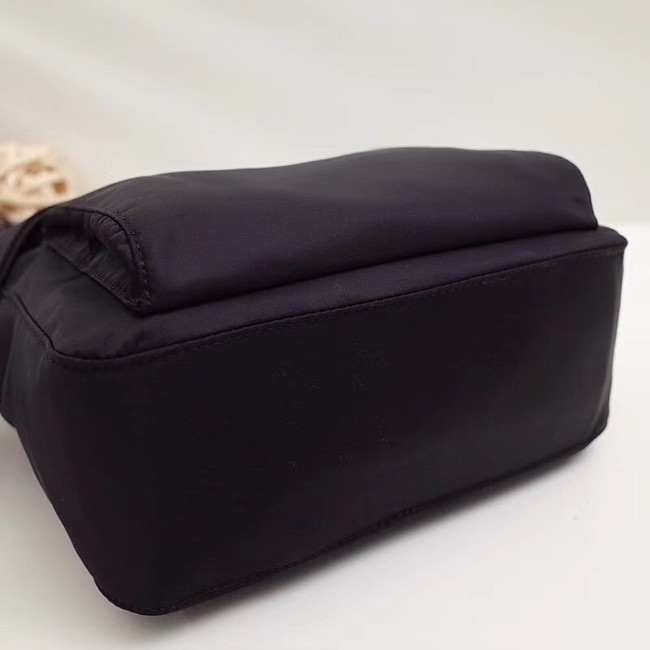 Prada Nylon and leather shoulder bag BT0909 black