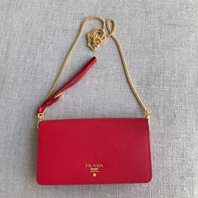 Prada Saffiano Leather Mini Bag 1HZ029 red