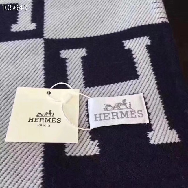 Hermes lambswool & cashmere Shawl 71152 black