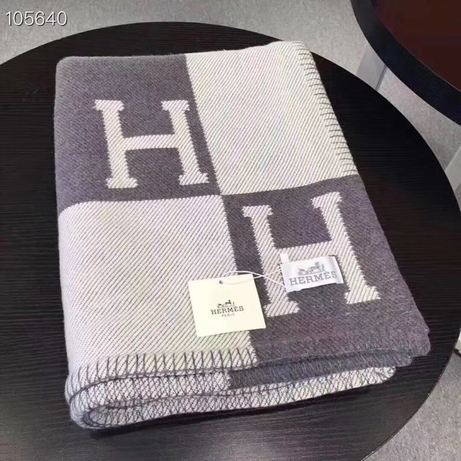 Hermes lambswool & cashmere Shawl 71152 grey