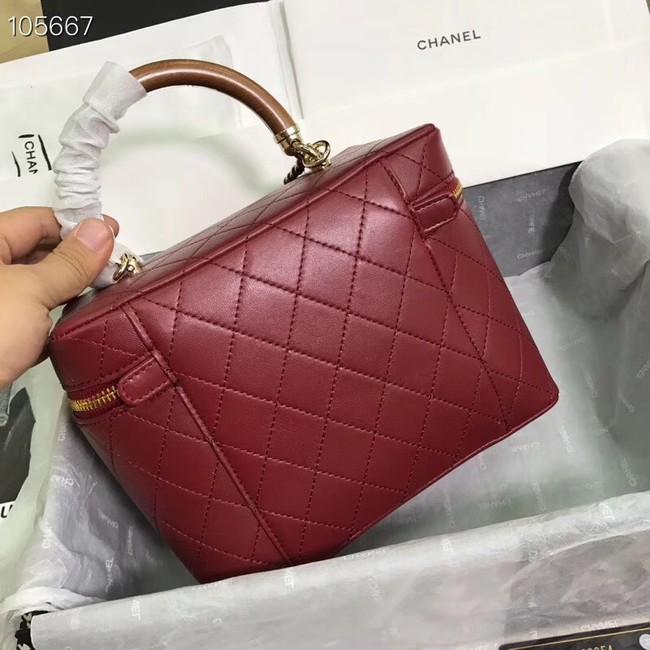Chanel vanity case A57343 red