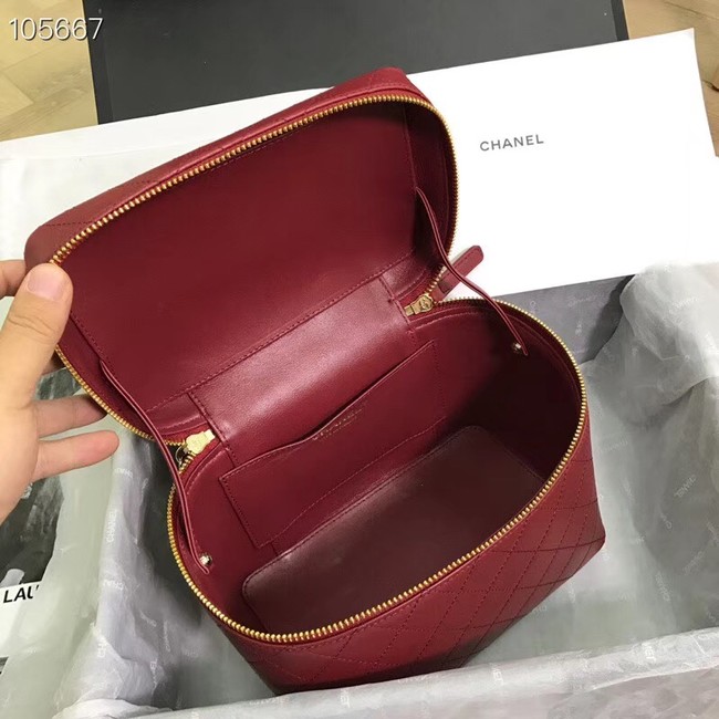Chanel vanity case A57343 red
