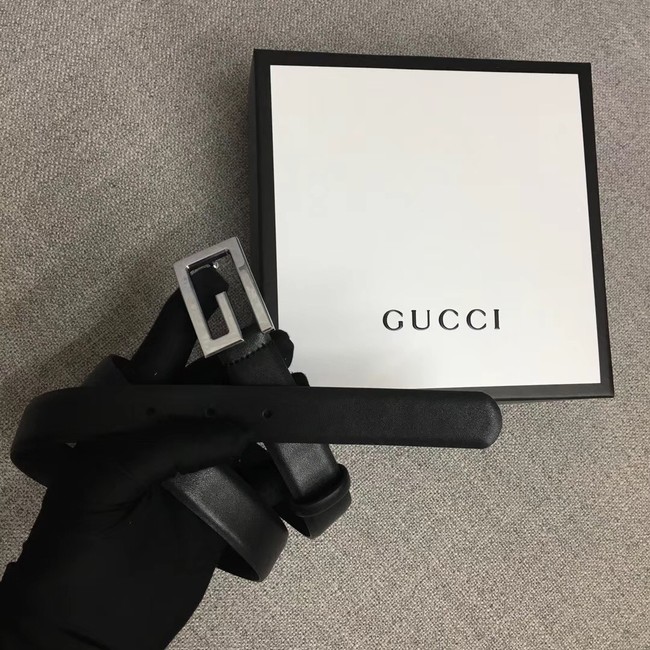 Gucci Leather belt with G buckle 523305 black