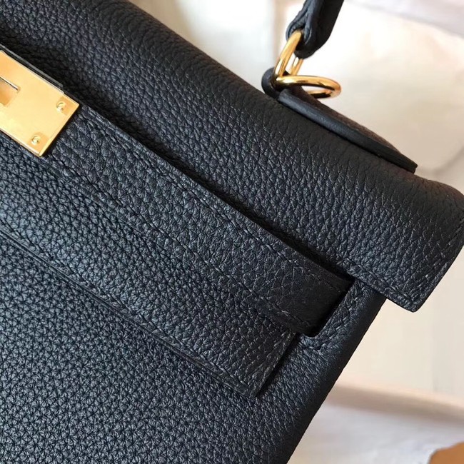 Hermes original Togo leather kelly bag KL320 black