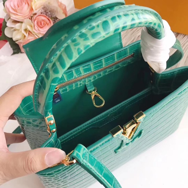 Louis vuitton original crocodile CAPUCINES PM M94587 green