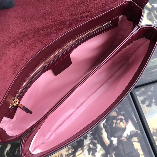Gucci Arli small shoulder bag 550129 Burgundy suede