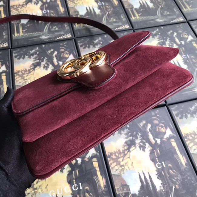 Gucci Arli small shoulder bag 550129 Burgundy suede