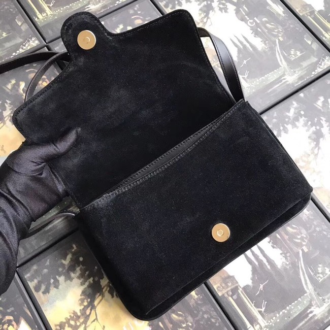 Gucci Arli small shoulder bag 550129 black suede