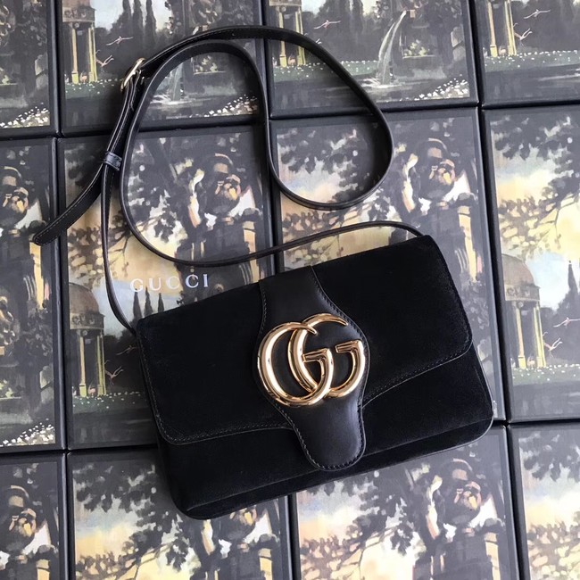 Gucci Arli small shoulder bag 550129 black suede