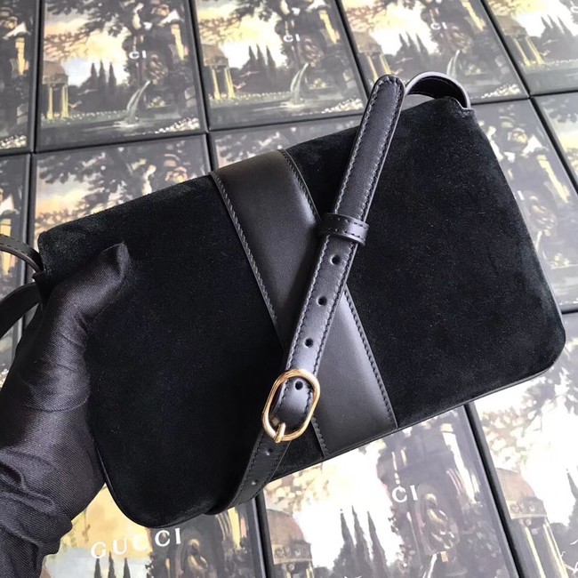 Gucci Arli small shoulder bag 550129 black suede