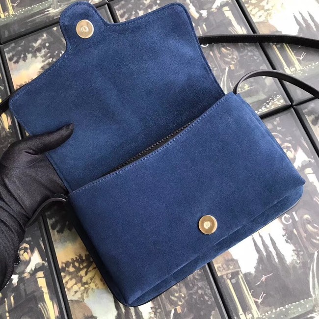 Gucci Arli small shoulder bag 550129 blue suede