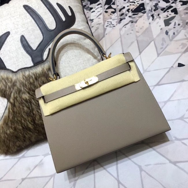 Hermes original Kelly Epsom Leather KL32 grey