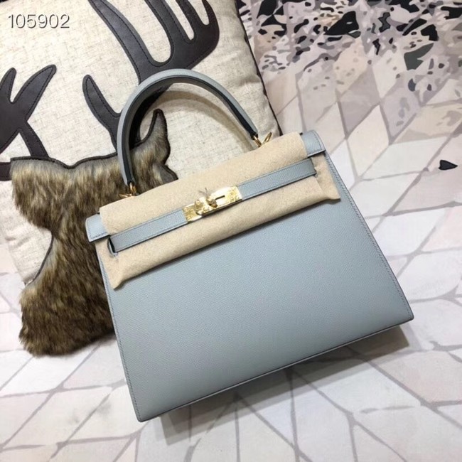 Hermes original Kelly Epsom Leather KL32 light blue