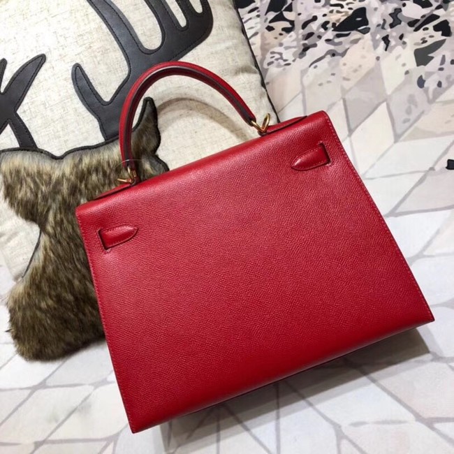 Hermes original Kelly Epsom Leather KL32 red