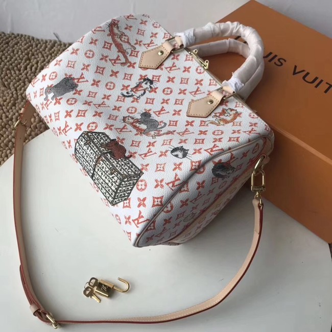 Louis Vuitton SPEEDY 30 BANDOULIERE M44401 white