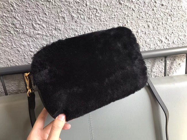 miu miu Matelasse Original wool&Leather Tote Bag 5BD085 black