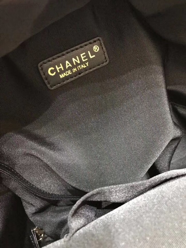 Chanel Grained Calfskin & Gold-Tone Metal backpack AS0004 black