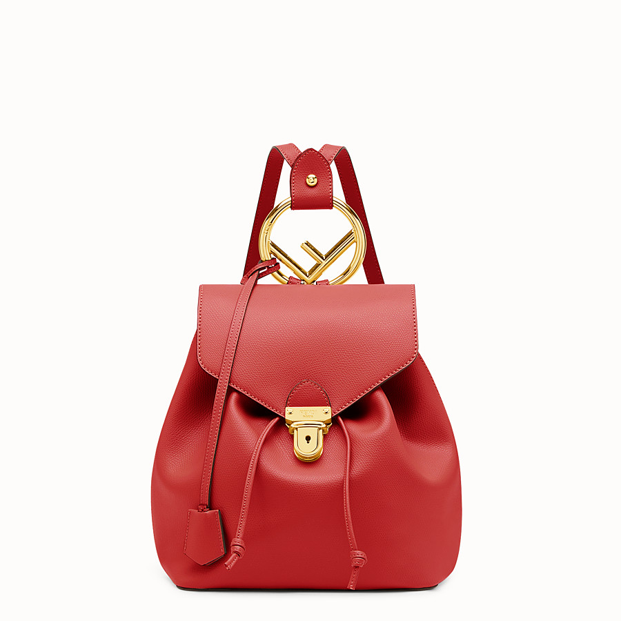 FENDI BACKPACK Red leather backpack 8BZ043A