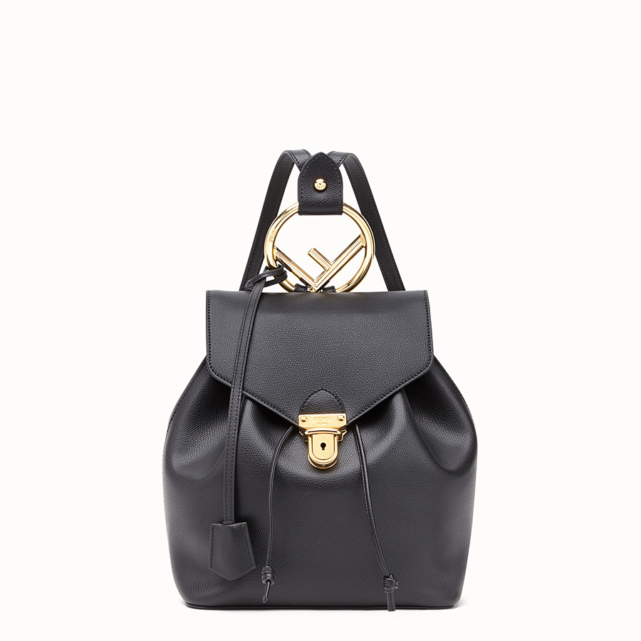 FENDI BACKPACK leather backpack 8BZ043A black