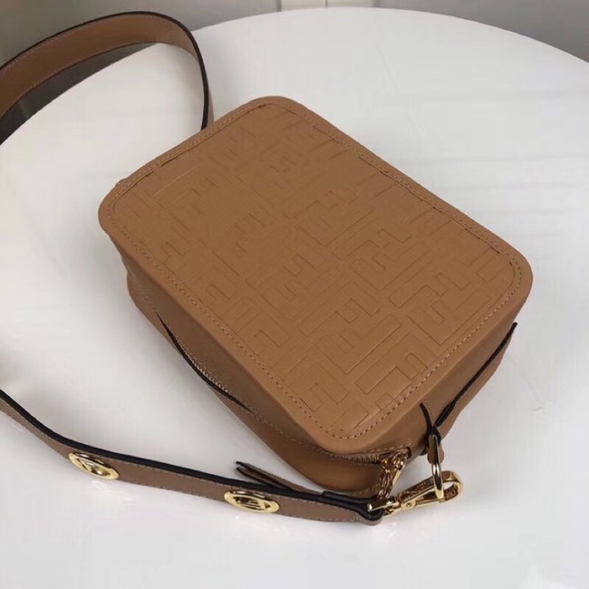 Fendi MINI CAMERA CASE leather bag 8BS019A apricot