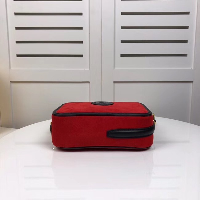 Fendi MINI CAMERA CASE suede bag 8BS019A red