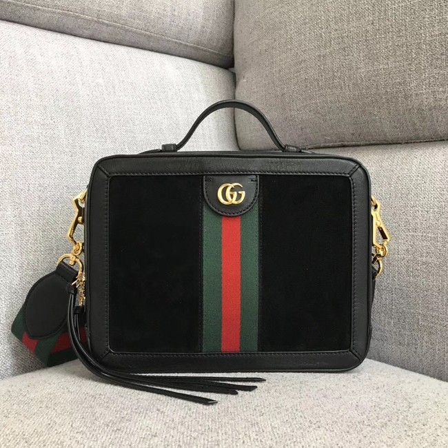 Gucci Ophidia small shoulder bag 550622 Black suede