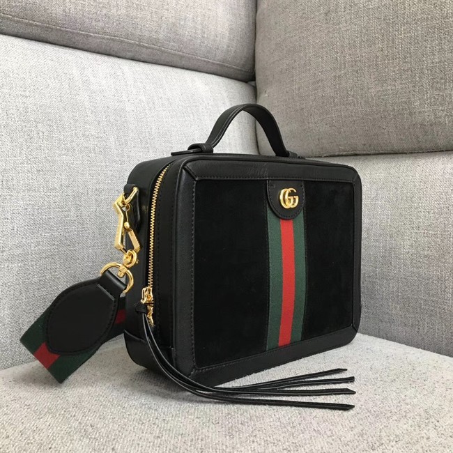 Gucci Ophidia small shoulder bag 550622 Black suede
