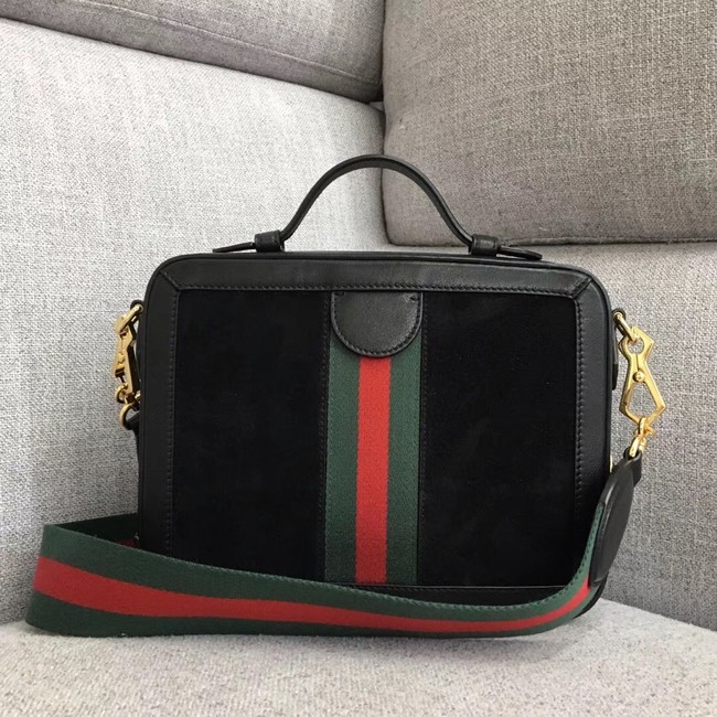 Gucci Ophidia small shoulder bag 550622 Black suede