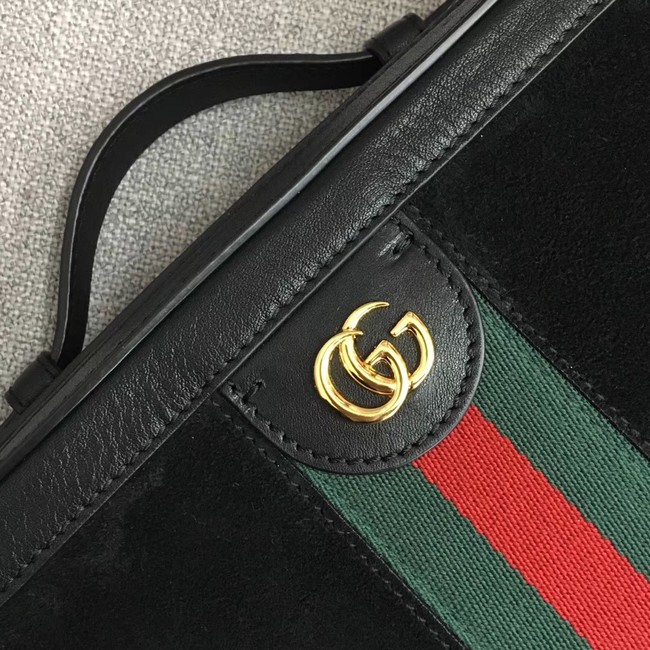 Gucci Ophidia small shoulder bag 550622 Black suede