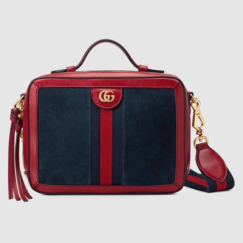 Gucci Ophidia small shoulder bag 550622 Blue suede