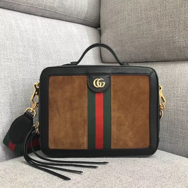 Gucci Ophidia small shoulder bag 550622 brown suede