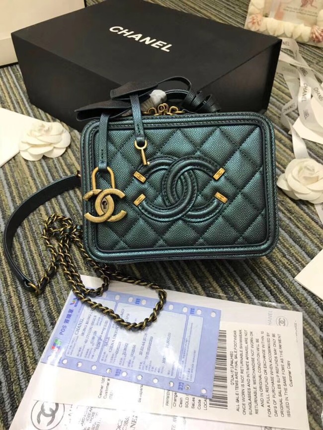 Chanel mini Vanity Case Original A93342 green