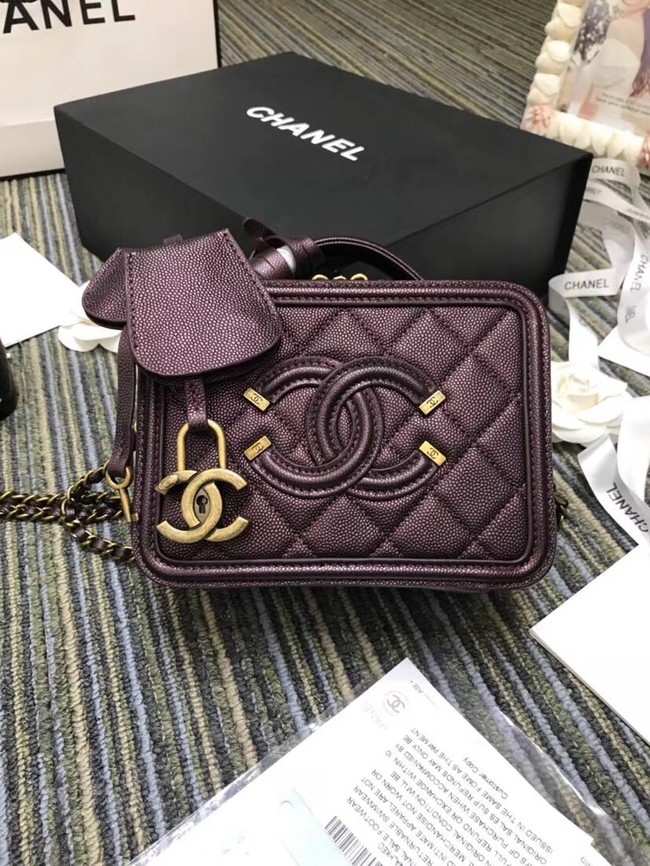 Chanel mini Vanity Case Original A93342 purple
