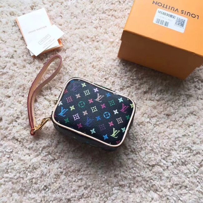 Louis Vuitton original Monogram Multicolor Canvas M58030 black