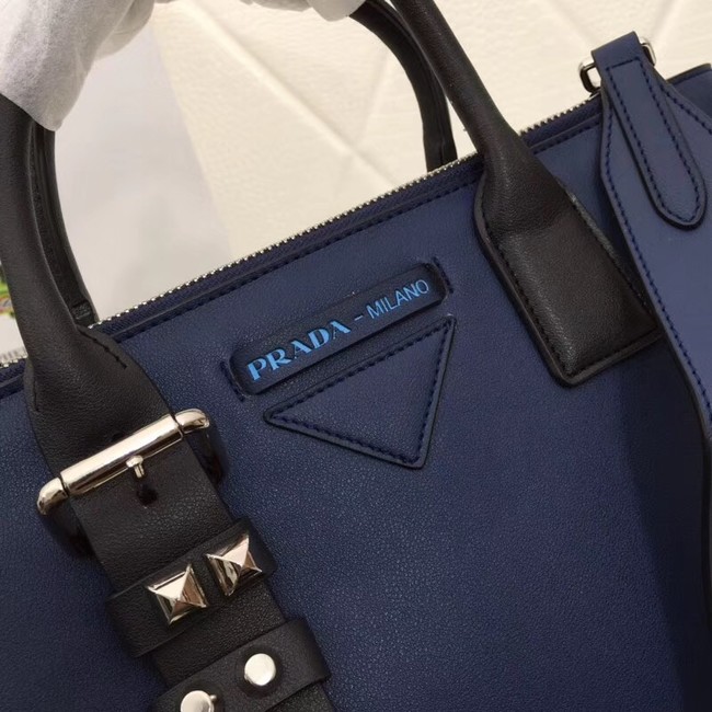 Prada Concept Leather handbag 1BA175 dark blue