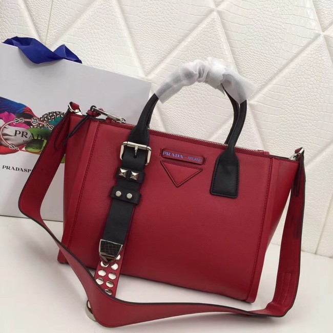 Prada Concept Leather handbag 1BA175 red