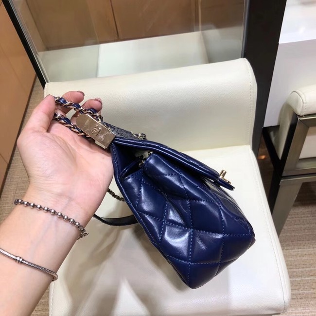 Chanel Calfskin & Gold-Tone Metal A95109 blue