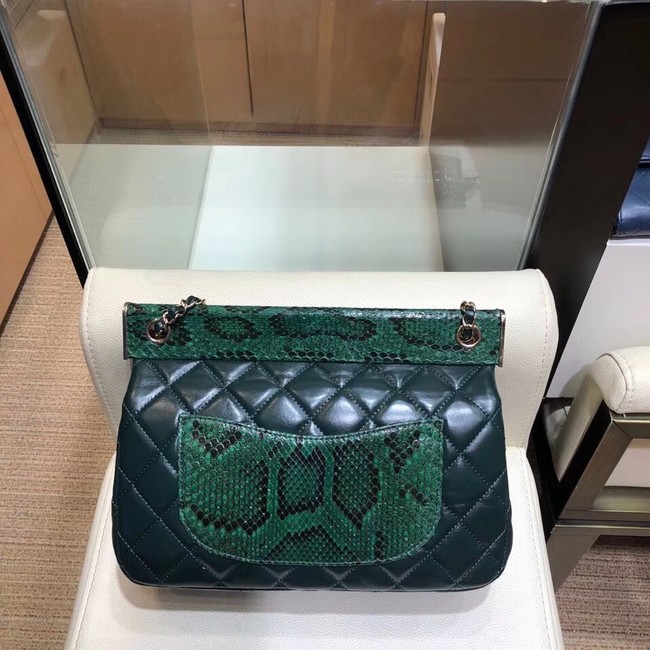 Chanel Calfskin & Gold-Tone Metal A95109 green