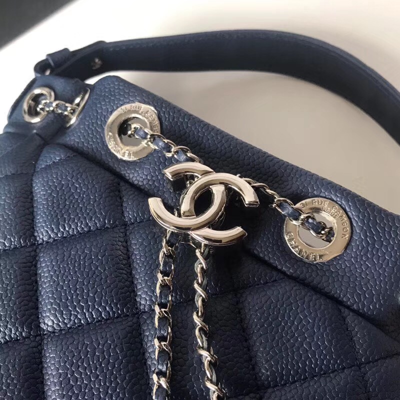 Chanel drawstring bag A91273 Blue
