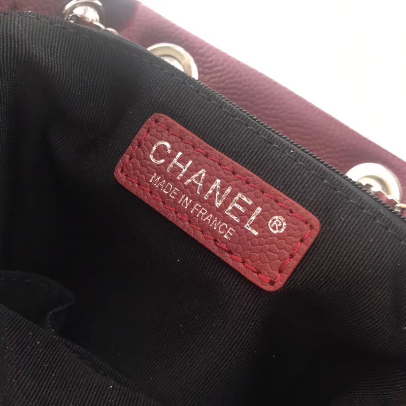 Chanel drawstring bag A91273 Burgundy