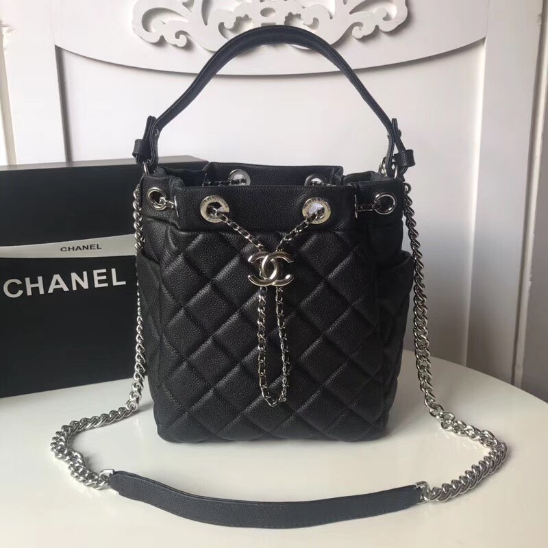 Chanel drawstring bag A91273 black